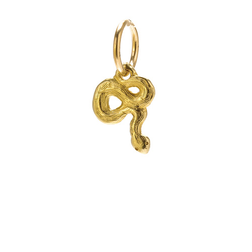 snake charm, gold dipped