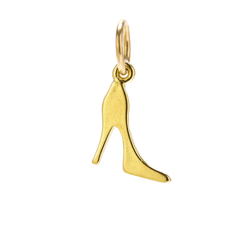 stiletto charm, gold dipped