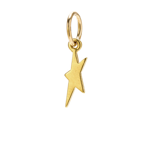 dancing star charm, gold dipped