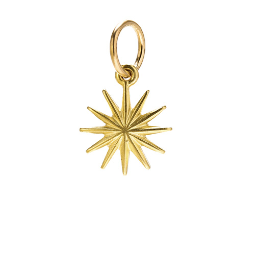 starburst charm, gold dipped