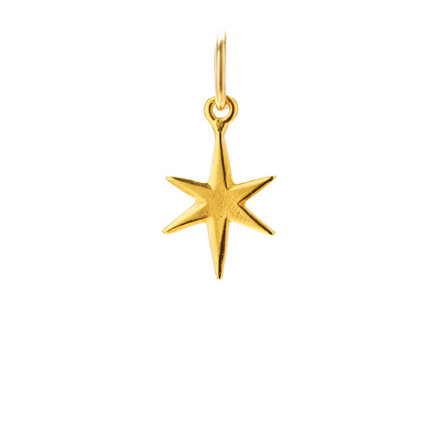 bright star charm, gold dipped