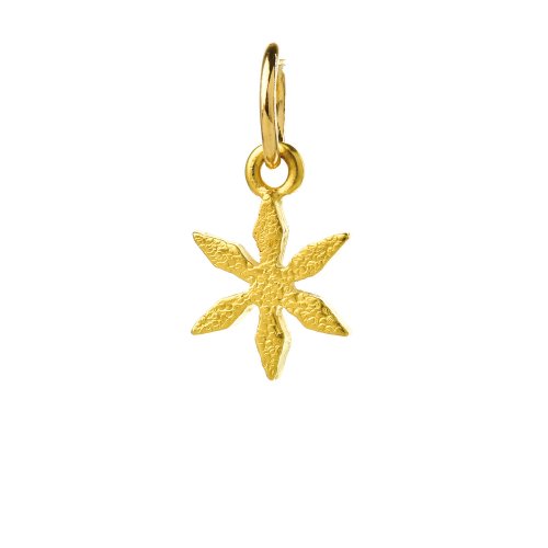 star flower charm, gold dipped