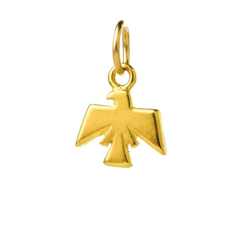 thunderbird charm, gold dipped