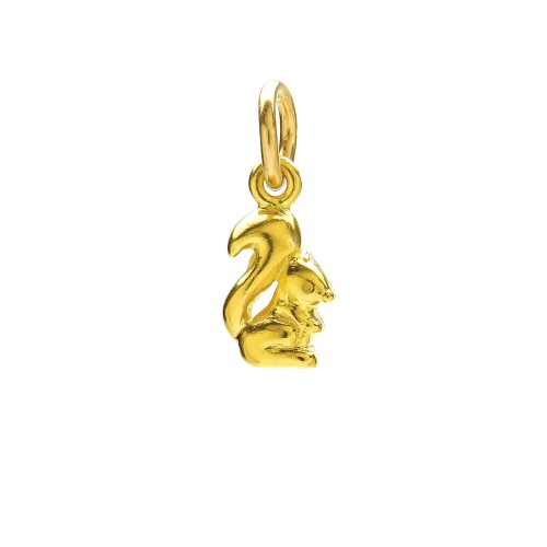 squirrel charm, gold dipped