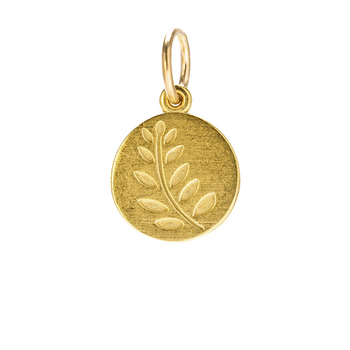 wheat charm, gold dipped