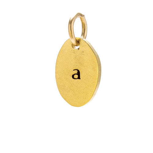 "A" charm, gold dipped