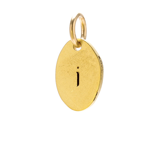 "J" charm, gold dipped
