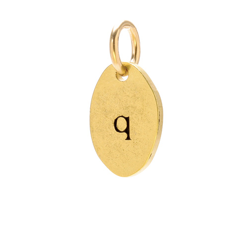 "P" charm, sterling silver