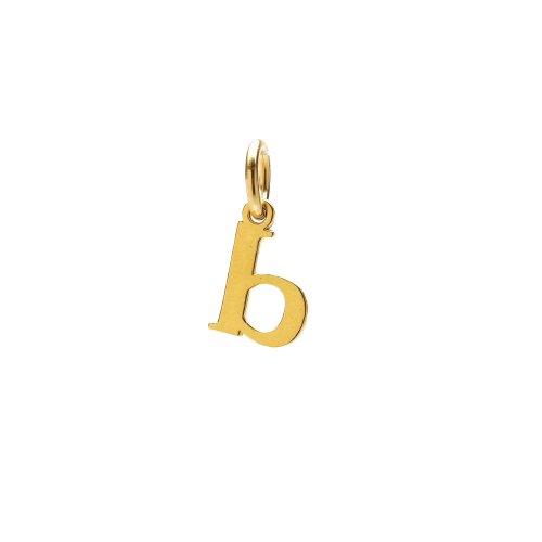 open b charm, gold dipped