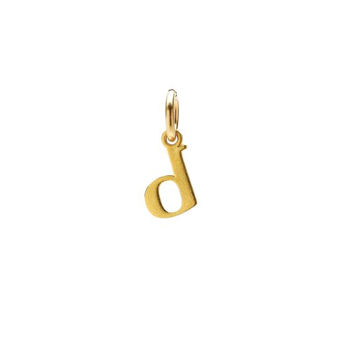 open d charm, gold dipped