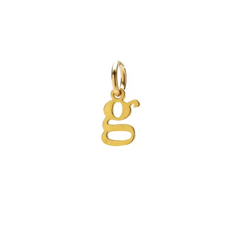 open g charm, gold dipped
