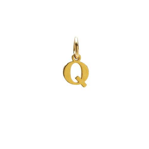 open q charm, gold dipped