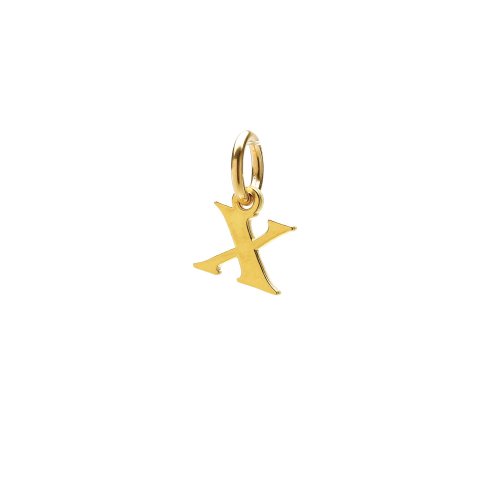open x charm, gold dipped