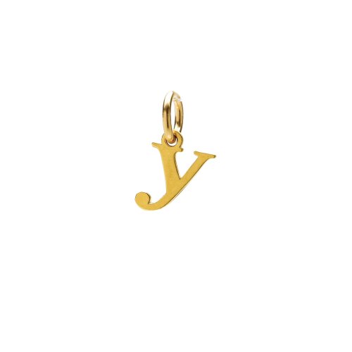open y charm, gold dipped