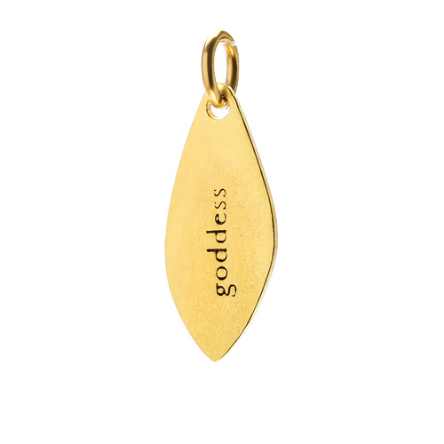 "goddess" petal charm, gold dipped