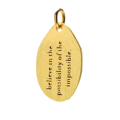 "believe in the possibility charm" gold dipped