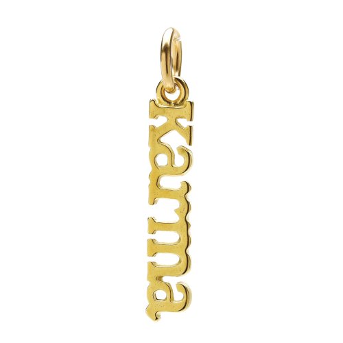karma charm, gold dipped