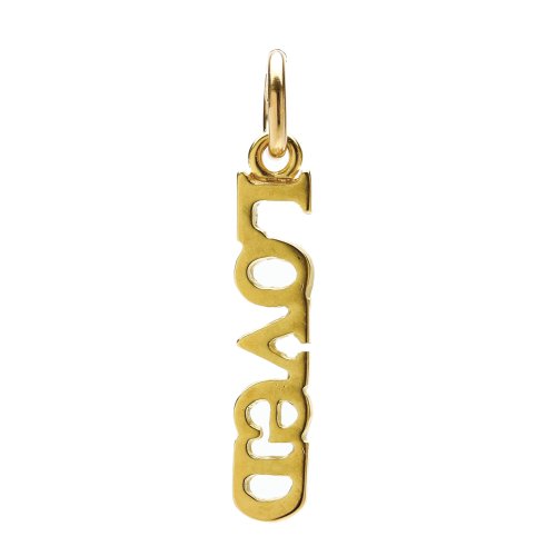 loved charm, gold dipped