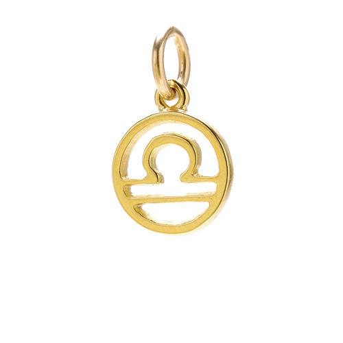 zodiac "libra" charm, gold dipped