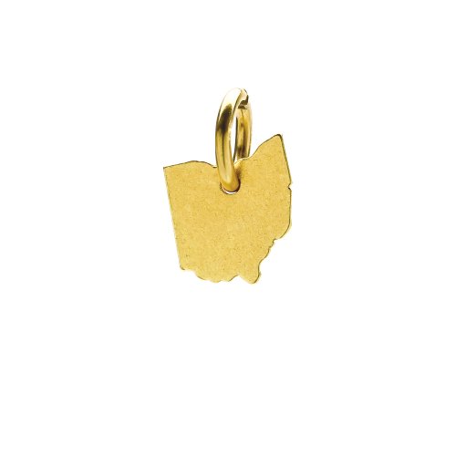 ohio charm, gold dipped