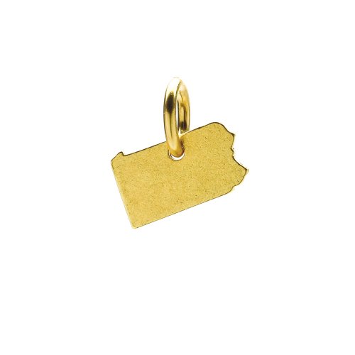 pennsylvania charm, gold dipped