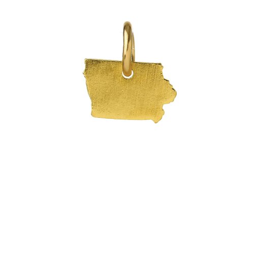 iowa charm, gold dipped