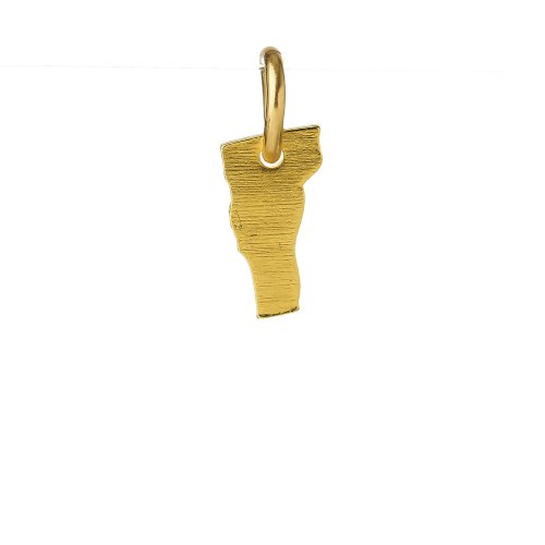 vermont charm, gold dipped