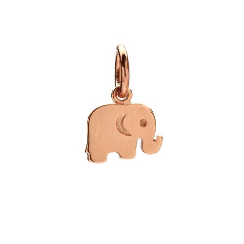 elephant charm, rose gold