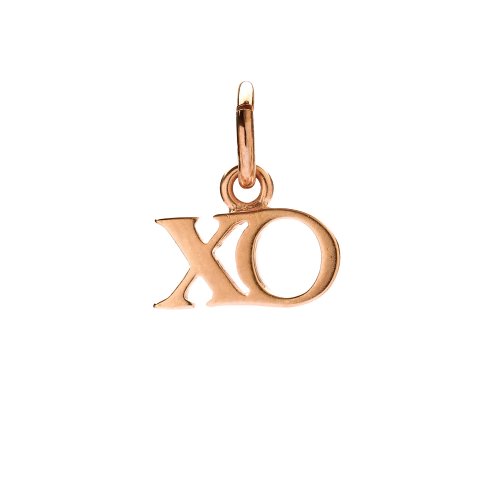 xo charm, rose gold