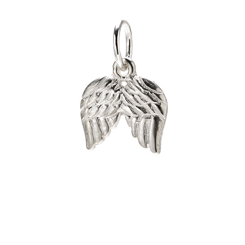 create sterling silver angel wings charm