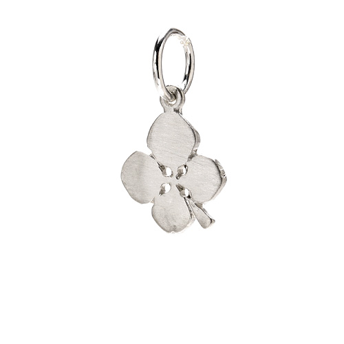 four leaf charm, sterling silver