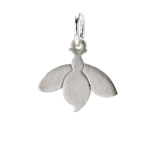 honeybee charm, sterling silver