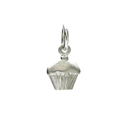 cupcake charm, sterling silver