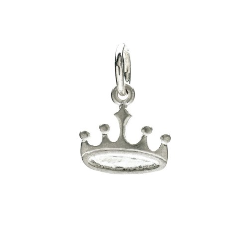 crown charm, sterling silver
