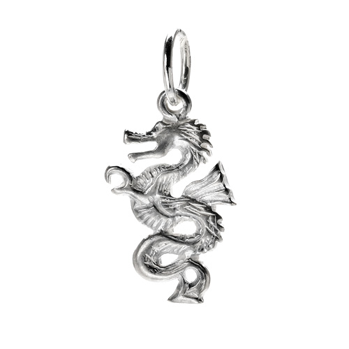 dragon charm, sterling silver