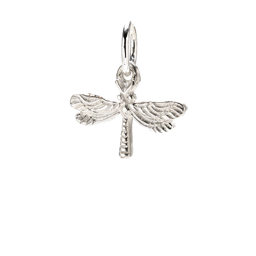 dragonfly charm, sterling silver