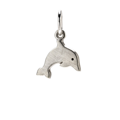 dolphin charm, sterling silver
