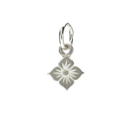 grace's flower charm, sterling silver