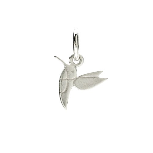 hummingbird charm, sterling silver