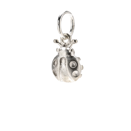 ladybug charm, sterling silver