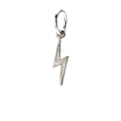 bolt charm, sterling silver