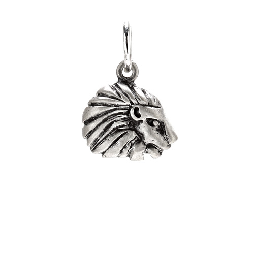 lion charm, sterling silver