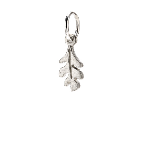 oak leaf charm, sterling silver
