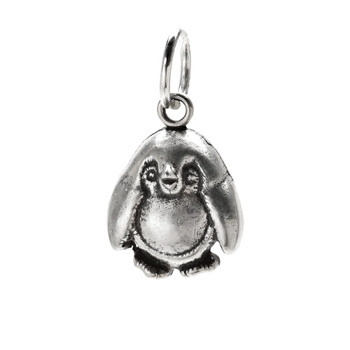 penguin charm, sterling silver