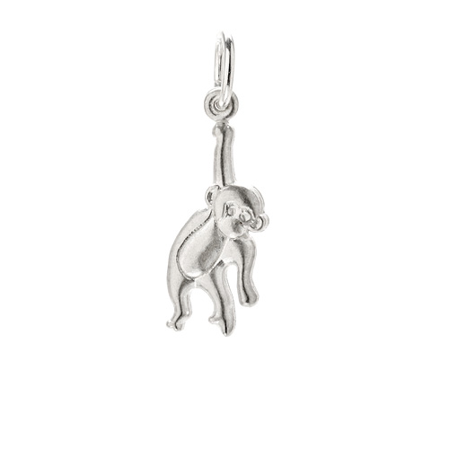 monkey charm, sterling silver
