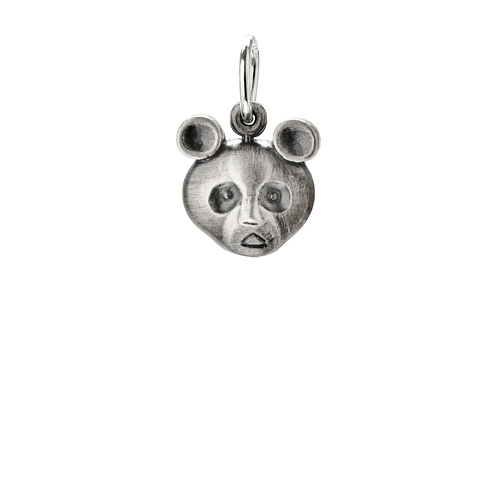 panda bear charm, sterling silver