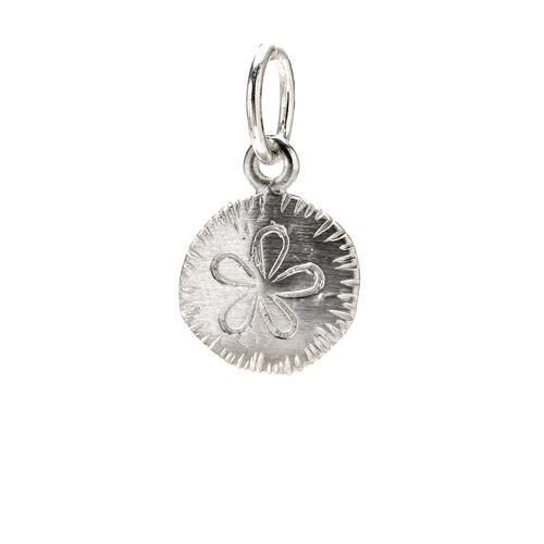 sand dollar charm, sterling silver