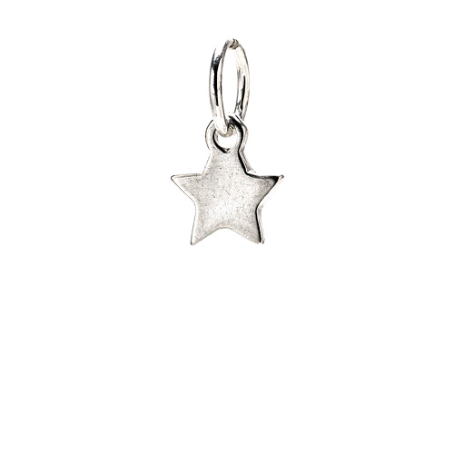star charm, sterling silver