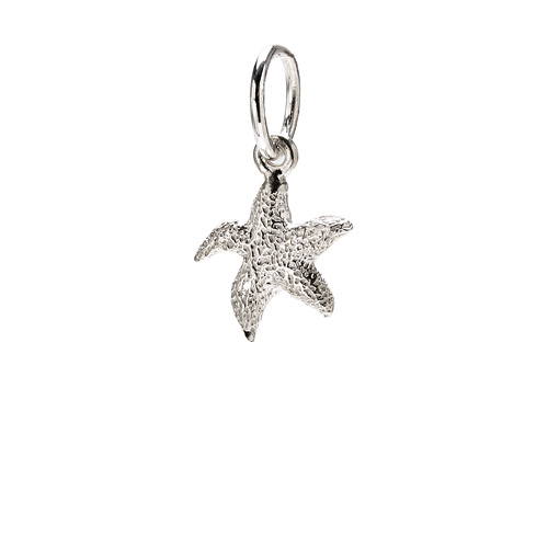 starfish charm, sterling silver