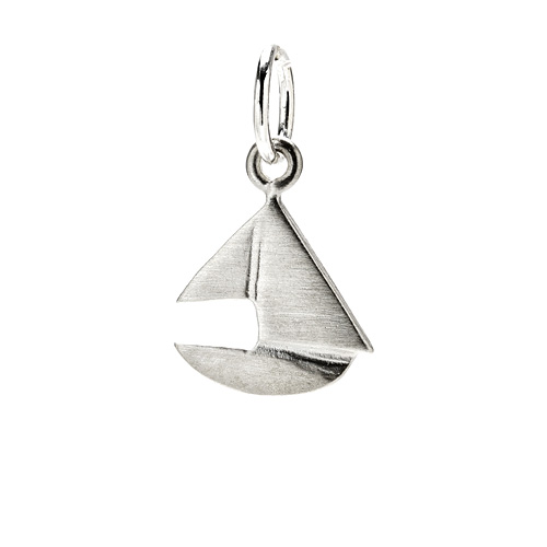 sailboat charm, sterling silver